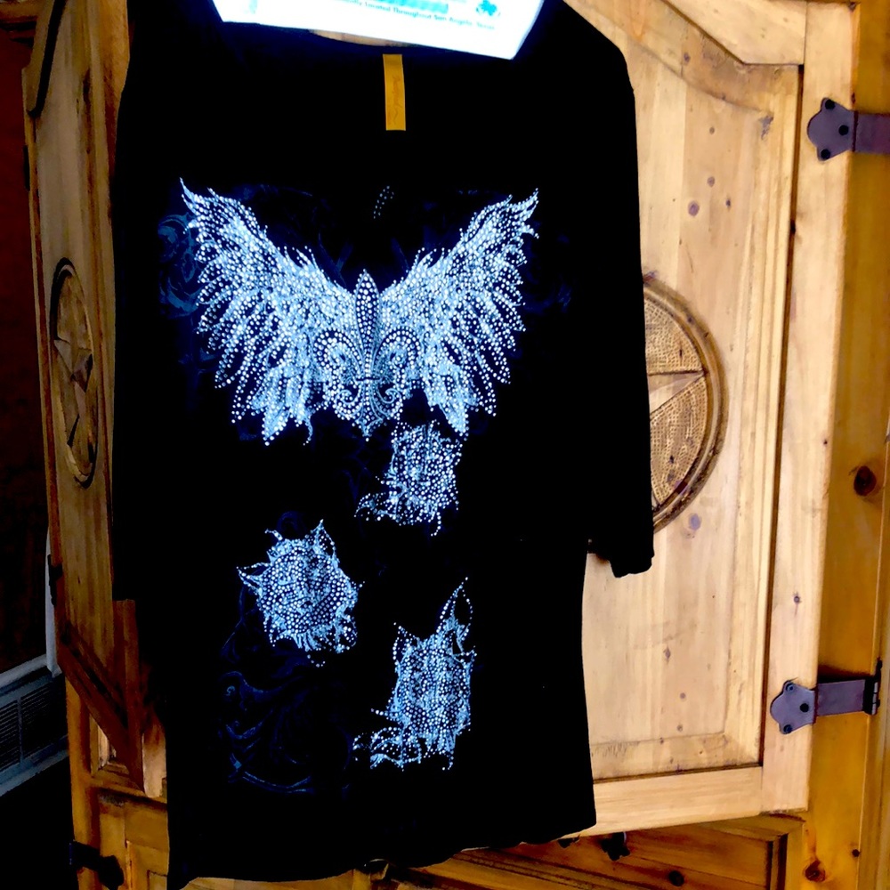 Stylish Black Tunic with Embellished Design